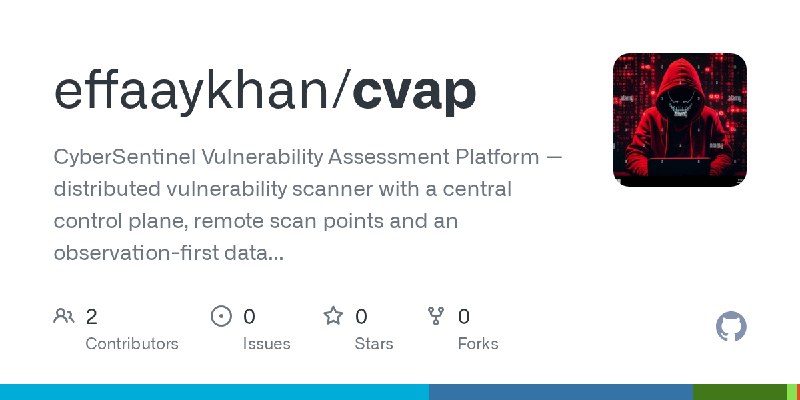 GitHub - effaaykhan/cvap: CyberSentinel Vulnerability Assessment Platform — distributed vulnerability scanner with a central control…