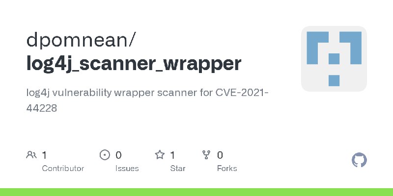 GitHub - dpomnean/log4j_scanner_wrapper: log4j vulnerability wrapper scanner for CVE-2021-44228