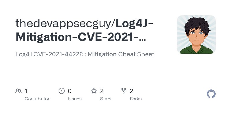 GitHub - thedevappsecguy/Log4J-Mitigation-CVE-2021-44228--CVE-2021-45046--CVE-2021-45105--CVE-2021-44832: Log4J CVE-2021-44228…